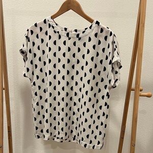 Cynthia Rowley half circle Short Sleeve Top